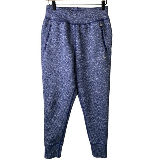 Puma Warm Cell Heather Blue Depths Athletic Trainer Joggers Sweat Pants Running - Picture 1 of 12